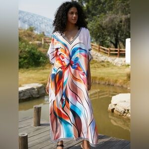 Colorful Abstract Maxi Dress